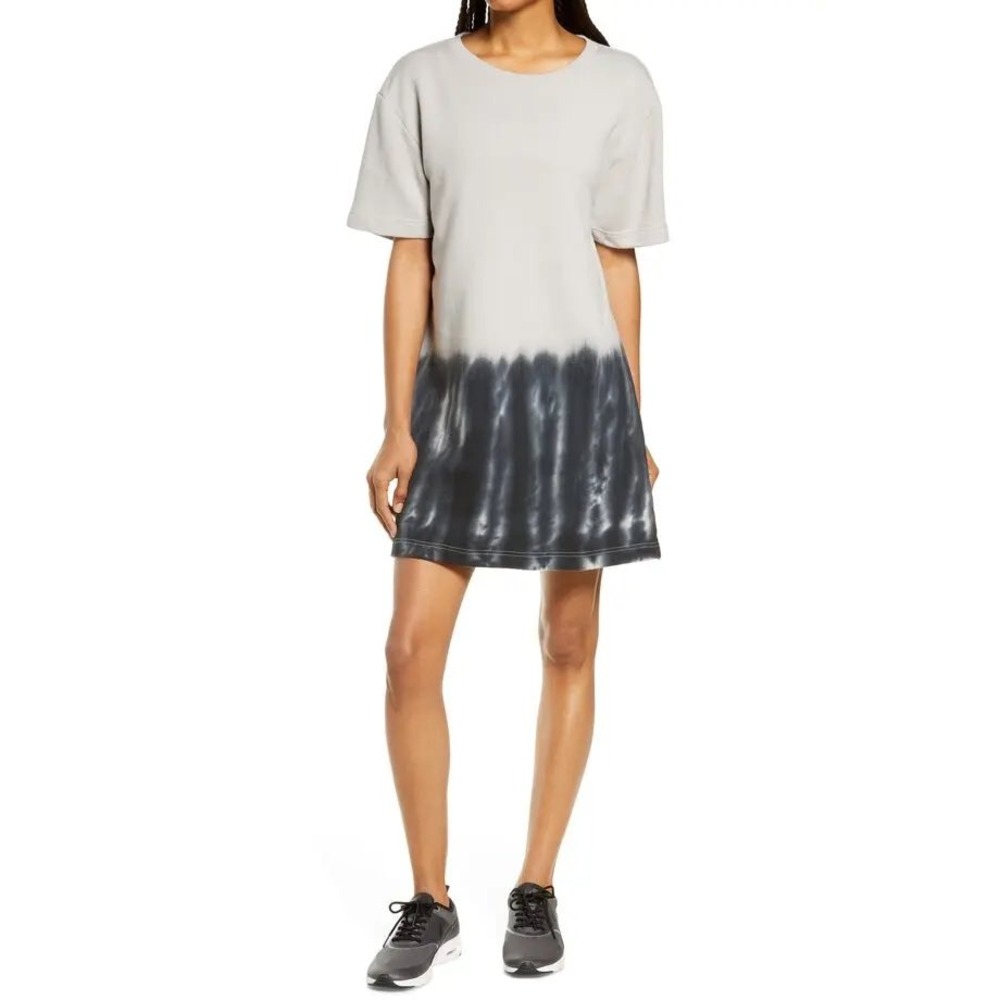 NEW Zella‎ Sweatshirt Dress Tie Dye Athleisure Comfy Casual Oversized Size XL